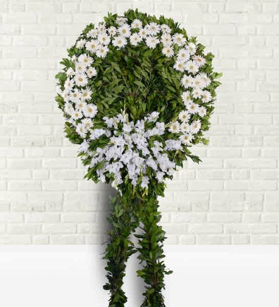 Beyaz Gerbera Çelenk
